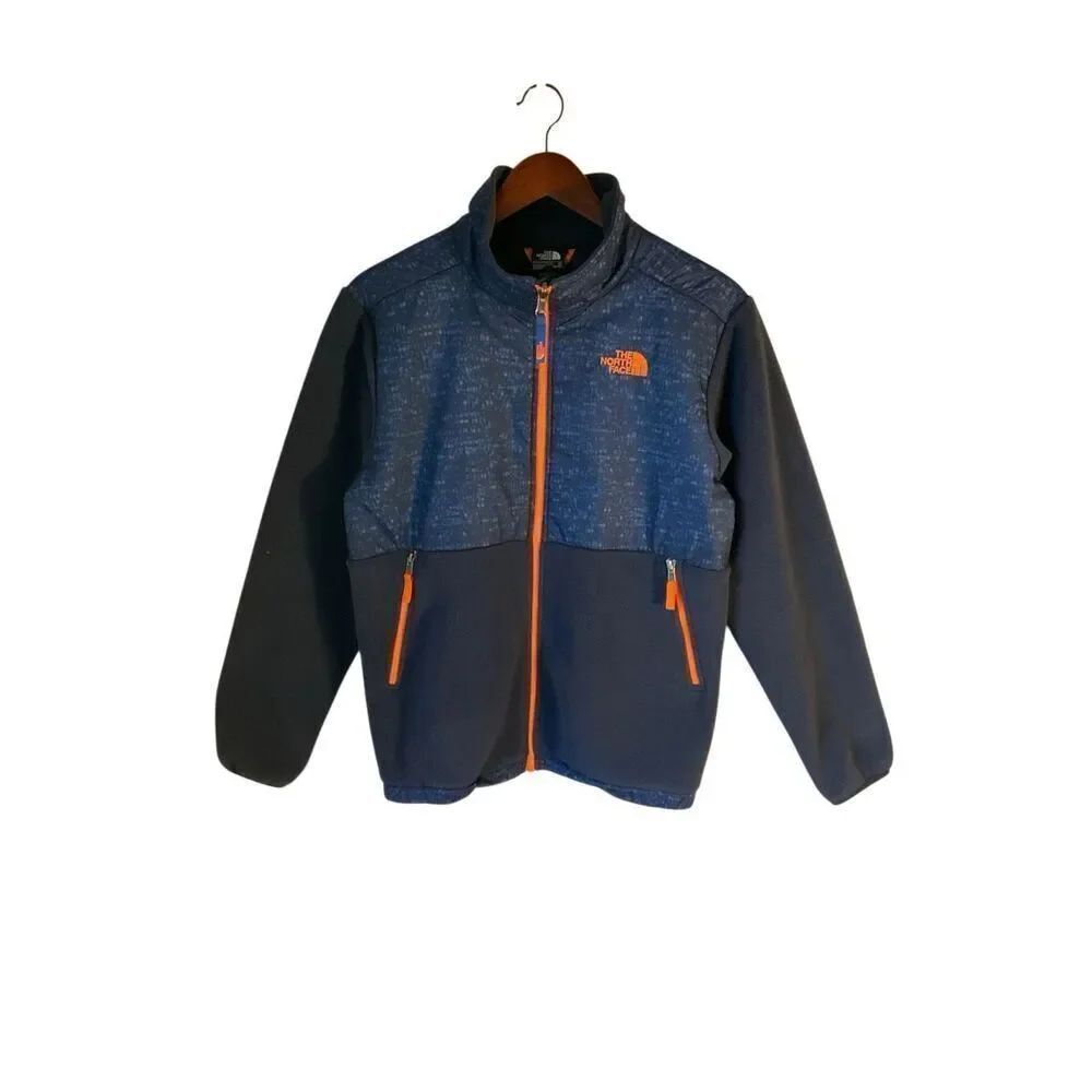 North Face Blue and Orange Full Zip Fleece Jacket, Medium. Gorpcore